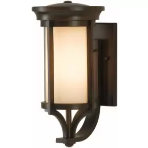 Loops - Outdoor IP44 Wall Light Heritage Bronze LED E27 60W