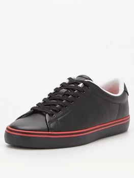 Polo Ralph Lauren Longwood Leather Trainers - Black, Size 10, Men