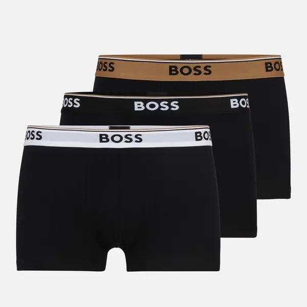 BOSS Bodywear 3 Pack Stretch-Cotton Trunk Boxer Shorts - L