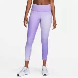 Nike Fast Womens Mid-Rise 7/8 Printed Leggings - Purple