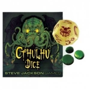 Cthulhu Dice Bone With Red Ink