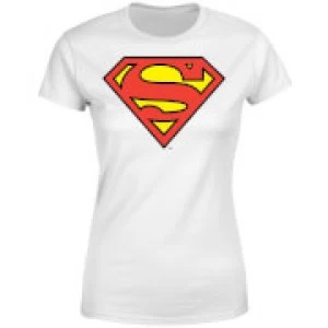 DC Originals Official Superman Shield Womens T-Shirt - White - 3XL