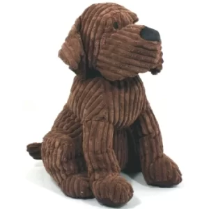 Large Chocolate Ribbed Dog Doorstop