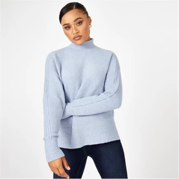 Jack Wills Mock Neck Knitted Jumper - Soft Blue