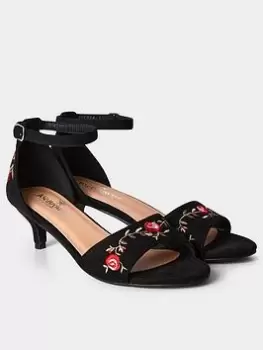 Joe Browns Joe Browns Latino Nights Embroidered Shoe Black Multi, Black, Size 4, Women