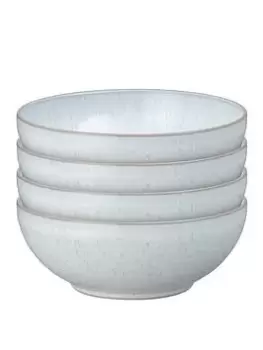 Denby White Speckle Set Of 4 Cereal Bowls