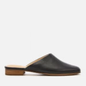 Clarks Womens Pure Blush Leather Mules - Black - UK 7