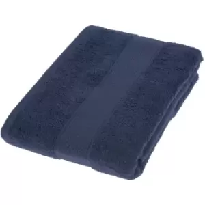 HOMESCAPES Turkish Cotton Navy Blue Bath Sheet - Navy