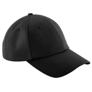 Beechfield Unisex Authentic 6 Panel Baseball Cap (Pack of 2) (One Size) (Black)