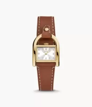 Fossil Women Harwell Three-Hand Medium Brown Leather Watch