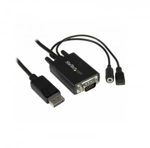 StarTech DisplayPort to VGA Adapter Cable with Audio 3M Black