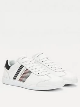 Tommy Hilfiger Essential Corporate Cupsole Trainers - White, Size 8, Men