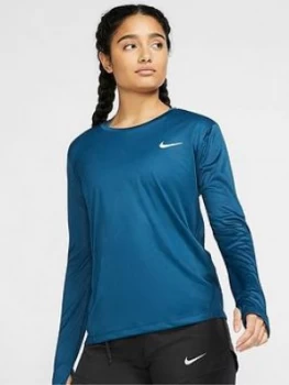 Nike Running Ls Miler Top - Valerian Blue