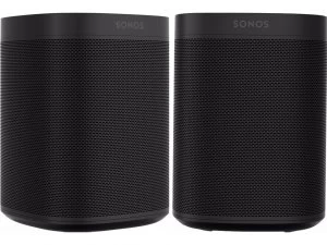 Sonos One Smart Speaker with built in Alexa voice control Duo Pack Black US Version