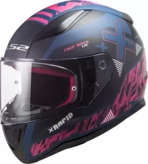 LS2 FF353 Rapid Xtreet Helmet, pink-blue, Size XL, pink-blue, Size XL