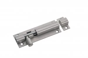 Wickes Barrel Bolt - Satin Aluminium 76mm