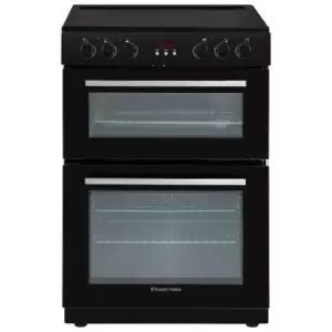 Russell Hobbs RH60EDOEH6001B 60cm Freestanding Electric Double Oven with Ceramic Hobs - Black