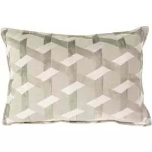 Paoletti Delano Cushion Cover (One Size) (Ivory/Taupe) - Ivory/Taupe