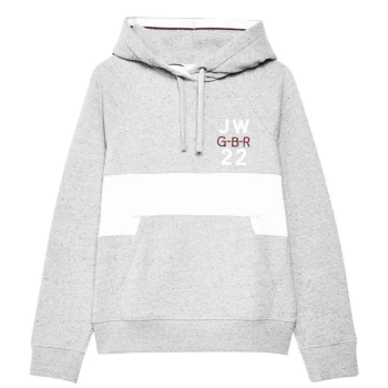 Jack Wills Hazelmere Back Graphic Logo Hoodie - Grey Marl