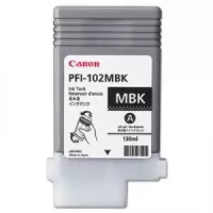 Canon PFI102MBK Matte Black Standard Capacity Ink Cartridge 130ml -