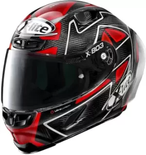 X-Lite X-803 RS Ultra Carbon Replica Petrucci Helmet, black-red, Size L, black-red, Size L