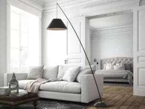 Junco Floor Lamps Arc Floor Lamps, Black, 1x E27