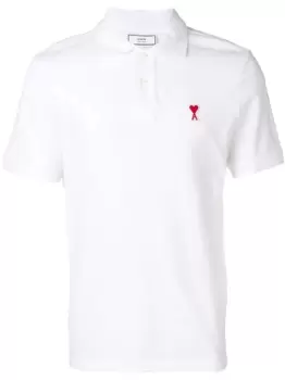 AMI De Coeur Logo Polo Shirt White