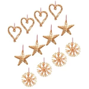 Sass & Belle Straw Decorations - Set of 12