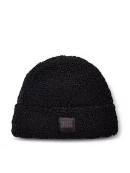 UGG Sherpa Cuff Beanie Hat - Black, Women