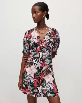 AllSaints Demi Leondra Mini Floral Dress