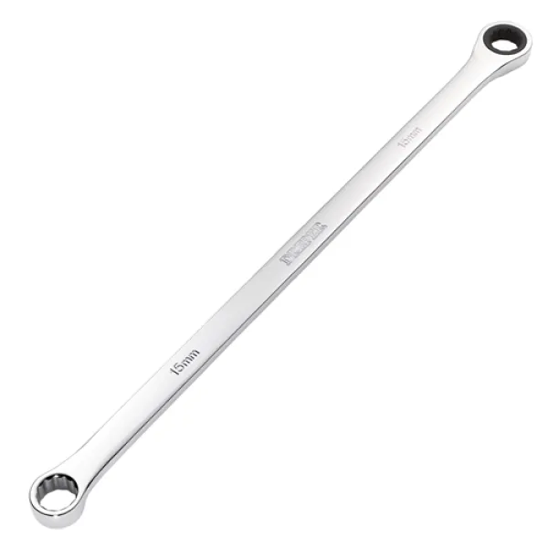 Draper HI-TORQ Metric Extra-Long Double Ring Ratchet Spanner, 15mm