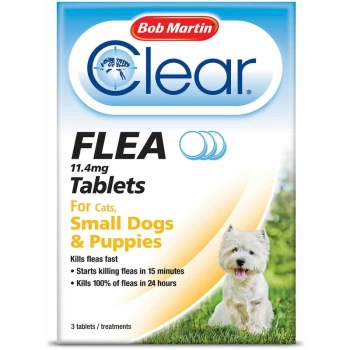 Bob Martin Clear Flea Tablets For Small Dogs & Puppies - 3 Pack - K0292