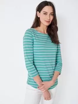 Crew Clothing Essential Breton Top -green, Green, Size 10, Women