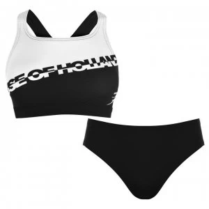 Speedo House of Holland 2 Pieces Swimsuit - Black/White