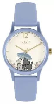 Radley RY21510-It Gold Dial Blue Silicone Strap Watch