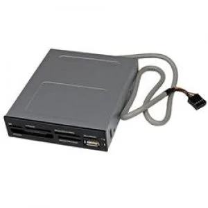 StarTech.com 3.5" Front Bay 22-in-1 USB 2.0 Internal Multi Media Memory Card Reader - Black