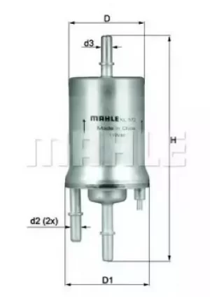 Fuel Filter KL572 70364457 by MAHLE Original