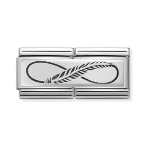 Nomination Classic Silver Infinity Feather Double Charm