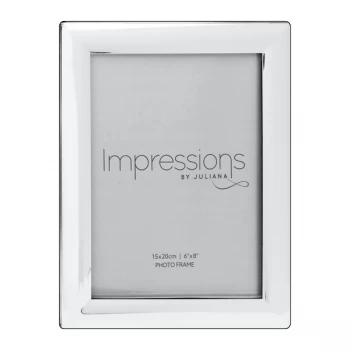 6" x 8" - Impressions Silver Plated Curved Edge Photo Frame