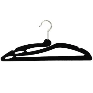 H and L Russel Russel Black Flocked Swan Hangers - 3 Pack