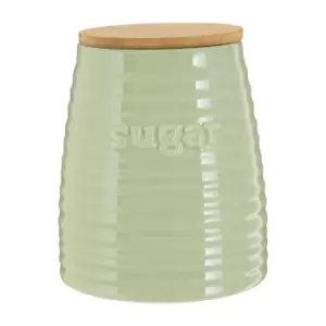 Sugar Canister in Green Dolomite/Bamboo