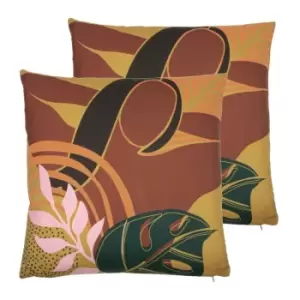 Furn. Vida Twin Pack Polyester Filled Cushions Multi