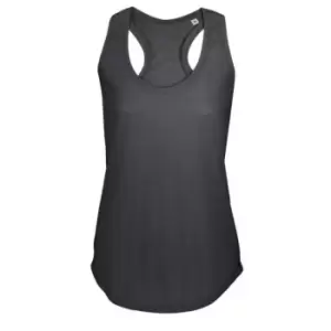 SOLS Womens/Ladies Moka Plain Sleeveless Tank Top (L) (Dark Grey)