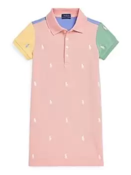 Ralph Lauren Girls Polo Dress - Rose Pink, Rose Pink, Size 5 Years, Women