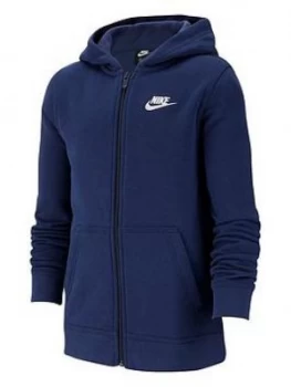 Boys, Nike Kids NSW Hoodie Full Zip Club - Navy Size M 10-12 Years