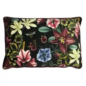 Evans Lichfield Midnight Garden Aquilegia Cushion Cover (40cm x 60cm) (Shiraz)