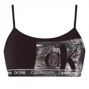 Calvin Klein One Foil Bralet - BLK SLV FOILUB1