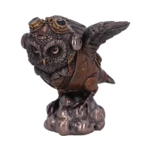 Bronze Learning to Fly Steampunk Owl Figurine