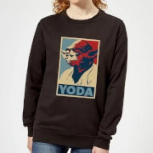 Star Wars Yoda Poster Womens Sweatshirt - Black - 4XL - Black