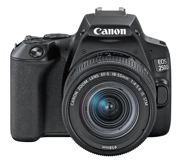 Canon EOS 250D DSLR Camera Body with 18-55mm IS Lens - Black